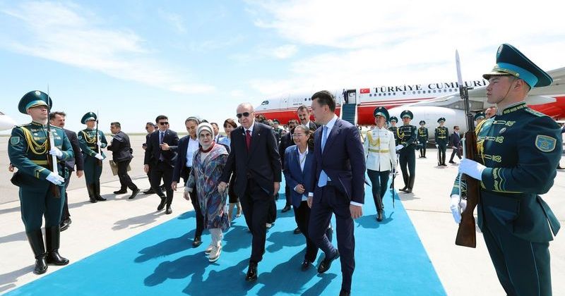Cumhurbaşkanı Erdoğan, Türk Devletleri Teşkilatı Zirvesi için Türkistan’da