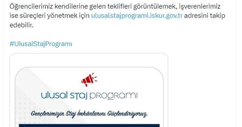 Çalışma Bakanlığı Yeni Ulusal Staj Programıyla Gençlere Fırsat Sunuyor