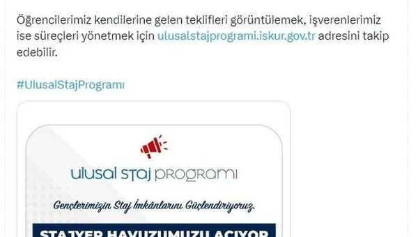 Çalışma Bakanlığı Yeni Ulusal Staj Programıyla Gençlere Fırsat Sunuyor
