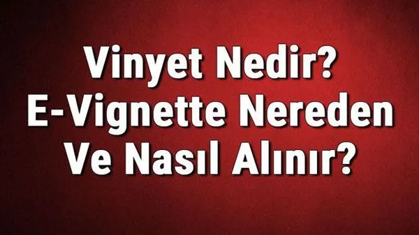 Avrupa'da E-Vinyet Kartı Nedir ve Nasıl Temin Edilir?