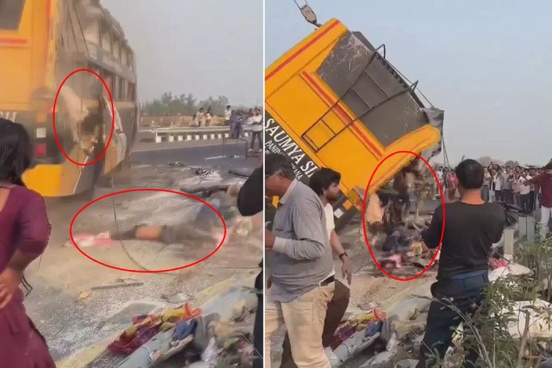 Hindistan'da Hızla Devrilen Otobüs Kazasında 7 Kişi Hayatını Kaybetti