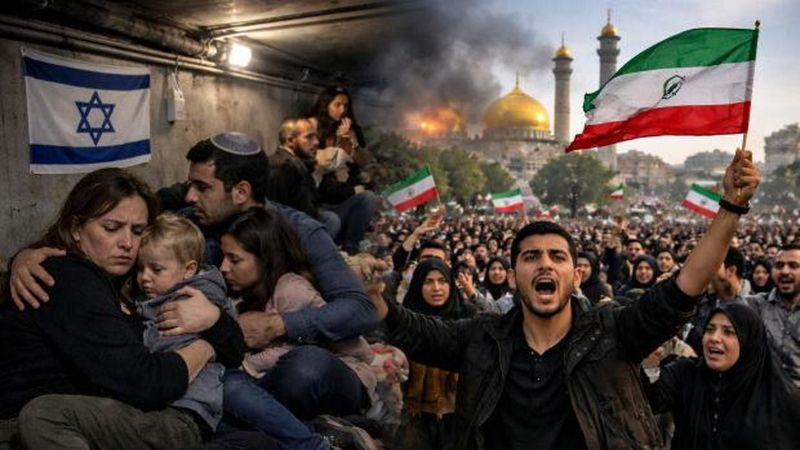 İsrail'in Sığınaklarda Korku İçinde Yaşadığı Günde İran Halkı Meydanlarda Direniyor