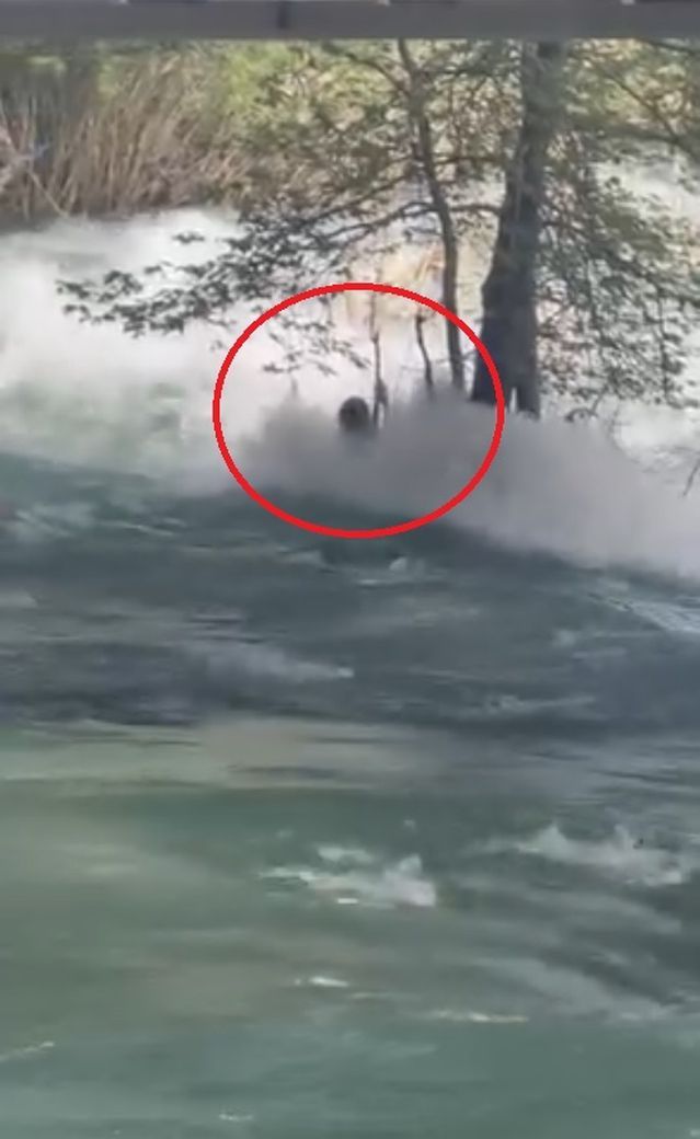 Batu Yetiş'in Berdan Çayı'nda Kurtulma Çabası Kamerada