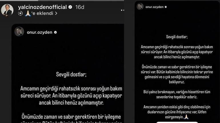 Yalçın Özden’in Yoğun Bakımdaki Son Durumu Açıklandı