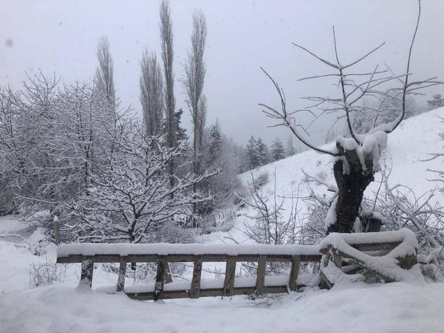 İskilip'te Nisan Ayında Yoğun Kar Yağışı 45 Santimetreyi Aştı