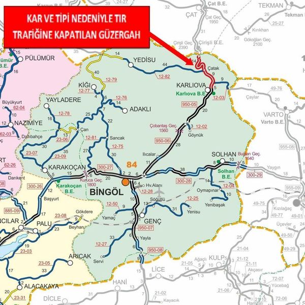 Yoğun Kar ve Tipi Nedeniyle Şehirlerarası Yollar Kapatıldı