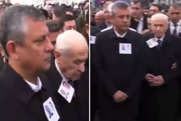 Ankara'da Şehit ASELSAN Personeli İçin Düzenlenen Cenaze Töreninde Özel ile Bahçeli Arasındaki Anlar