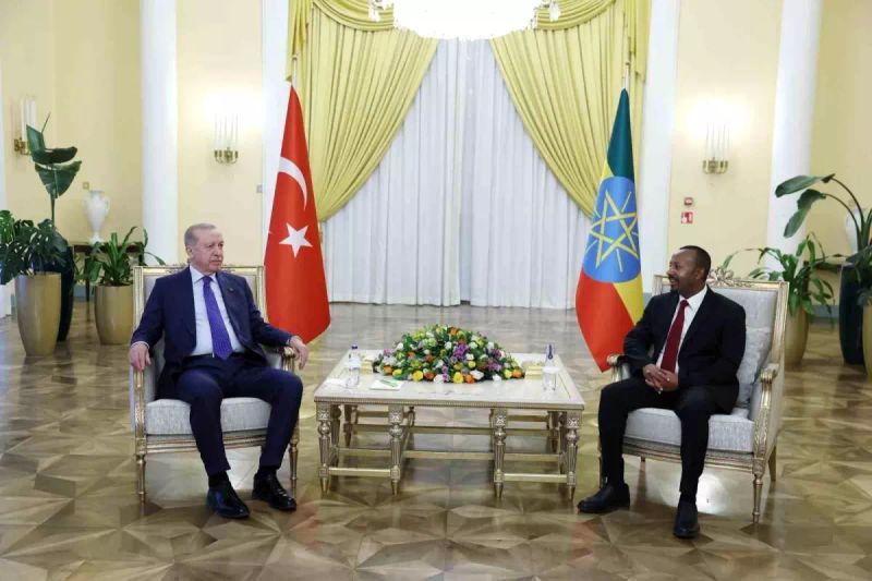 Cumhurbaşkanı Erdoğan, Etiyopya Başbakanı Abiy Ahmed Ali ile Addis Ababa'da Görüştü