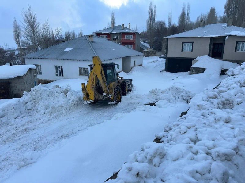 Başkalede Yoğun Kar Yağışı İlçeyi Beyaza Bürüdü