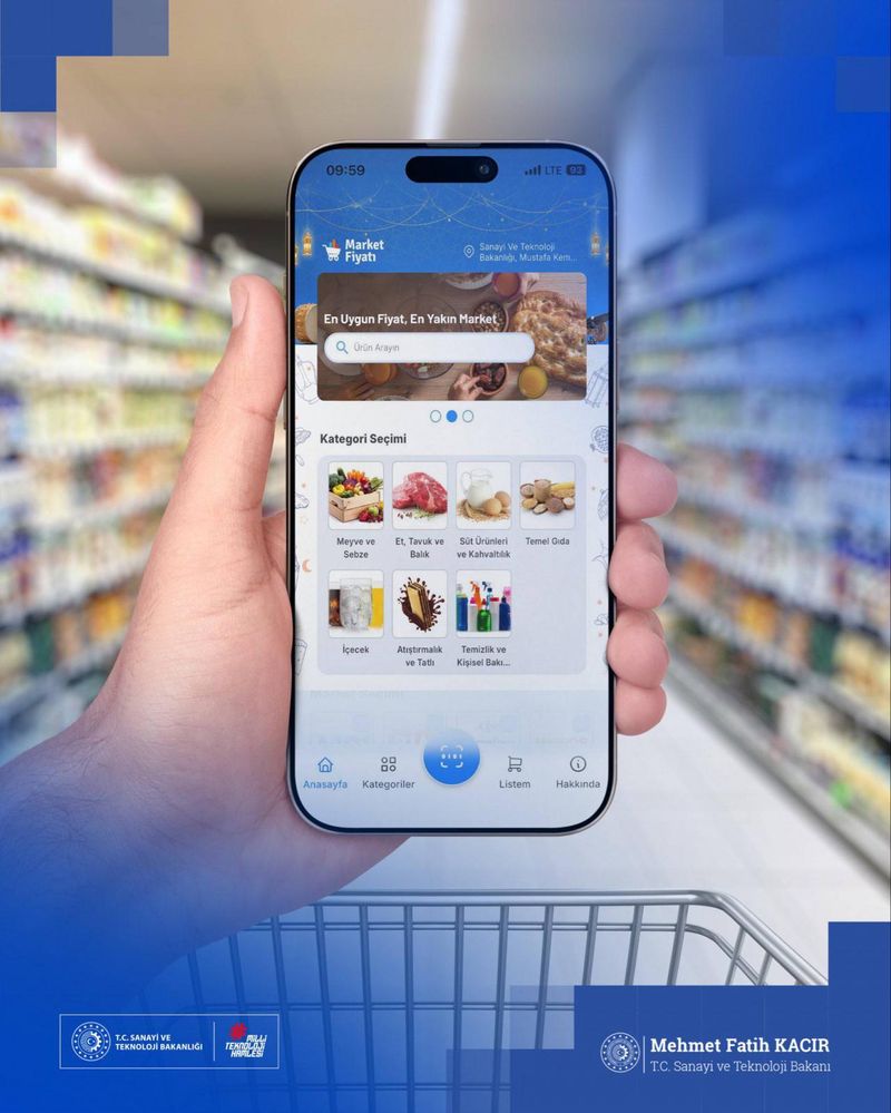 Bakanlık Market Fiyatlarını Tek Platformda Toplayan Uygulamayı Tanıttı
