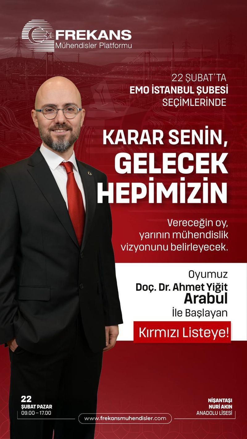 EMO İstanbul Şubesi Seçimleri 22 Şubat'ta: Akademisyen Ahmet Yiğit Arabul Değişim Sözü Veriyor