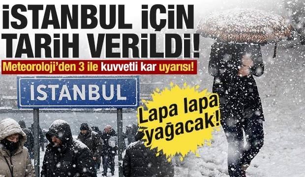 İstanbul Valiliği'nden Kar ve Kuvvetli Rüzgar Uyarısı
