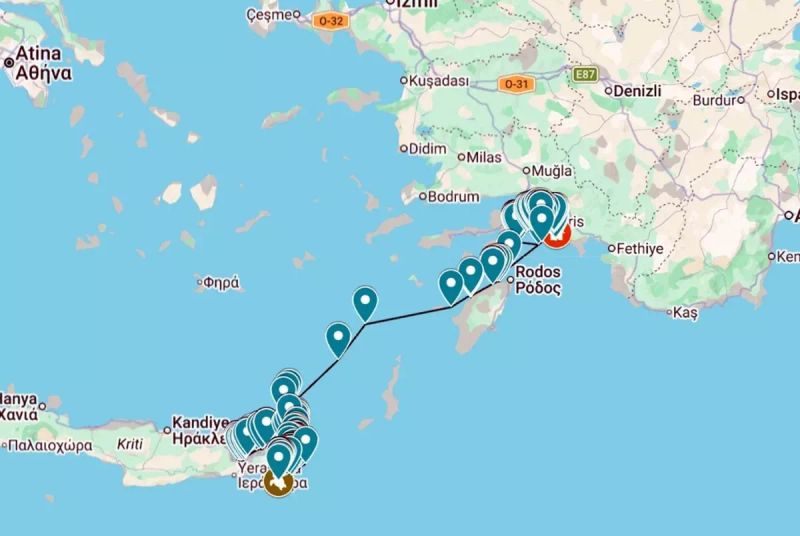Muğla'da Tedavi Edilen Caretta Caretta 'Cumhuriyet' 16 Ayda 11 Bin Km Yol Aldı