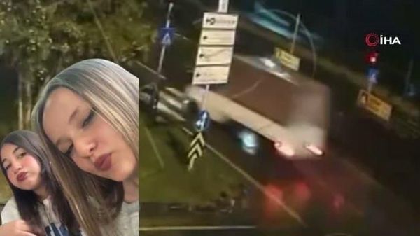 Samsun'da İki 13 Yaşındaki Kız Çocuğunun Ölümüne Neden Olan Kaza Kamerada
