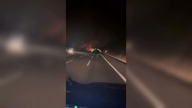 Balıkesir'de Düşen F-16 Uçağının Kaza Anı Araç Kamerasında