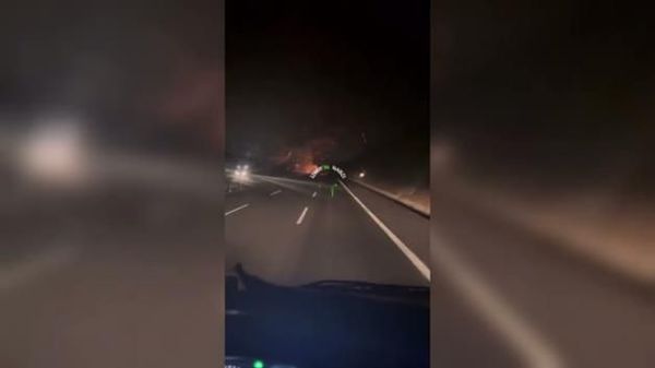 Balıkesir'de Düşen F-16 Uçağının Kaza Anı Araç Kamerasında