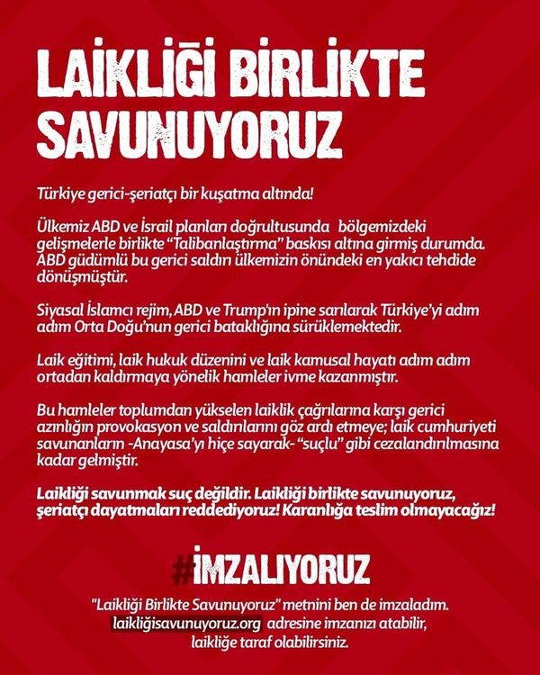 'Laikliği Birlikte Savunuyoruz' Bildirisine Sert Tepkiler: Türkiye'nin Durumu Tartışma Yarattı