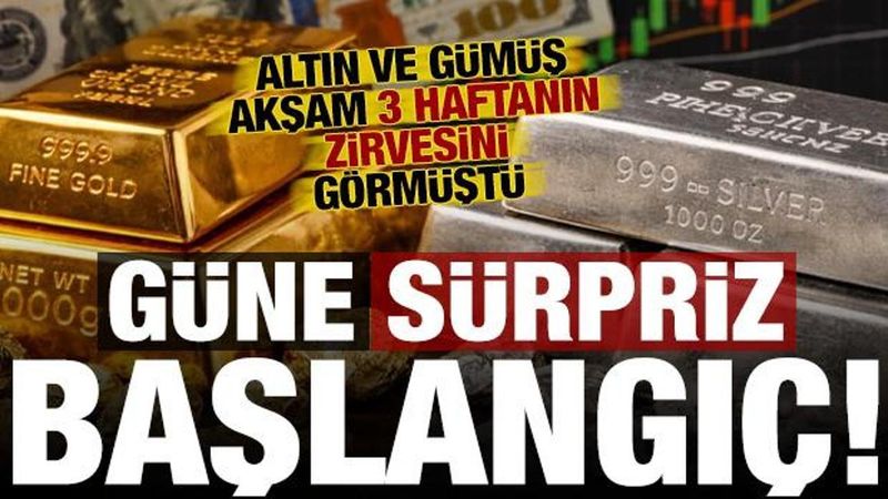 Altın ve Gümüşte Yeni Haftaya Düşüşle Başlangıç