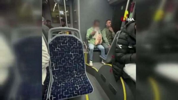 Sakarya'da Halk Otobüsünde Uçucu Madde Kullanan Yolcunun Anları Kamerada