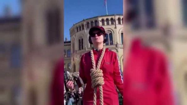 Norveç'te İsrail'in idam kararına urganlı protesto