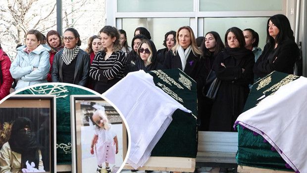 İstanbul'da Denizde Ölü Bulunan Anne ve Kızı Toprağa Verildi