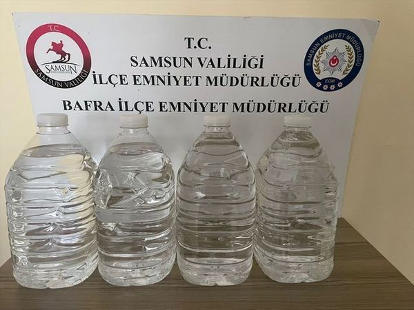 Bafra'da Düzenlenen Operasyonda 20 Litre Kaçak Etil Alkol Yakalandı