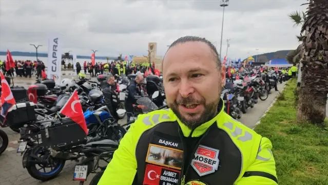 Gelibolu Yarımadası'nda Motosikletçilerden Şehitlere Saygı Turu