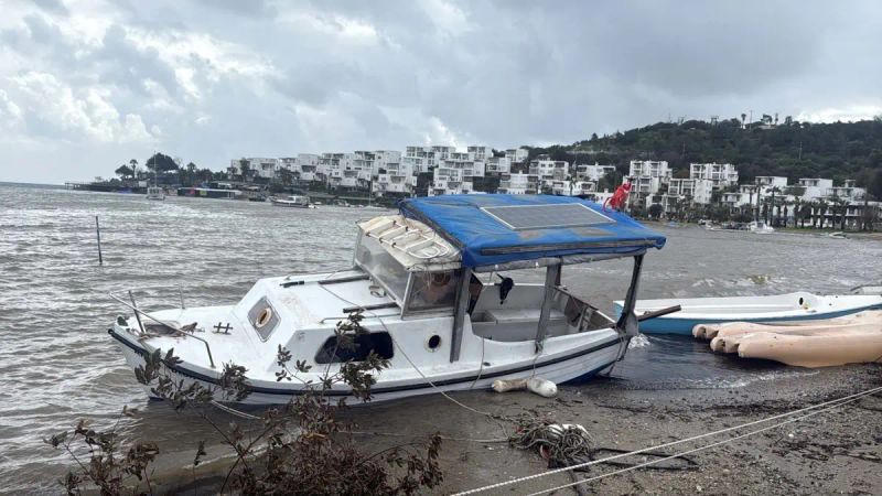 Bodrum’da Şiddetli Yağış ve Fırtına Hayatı Olumsuz Etkiledi