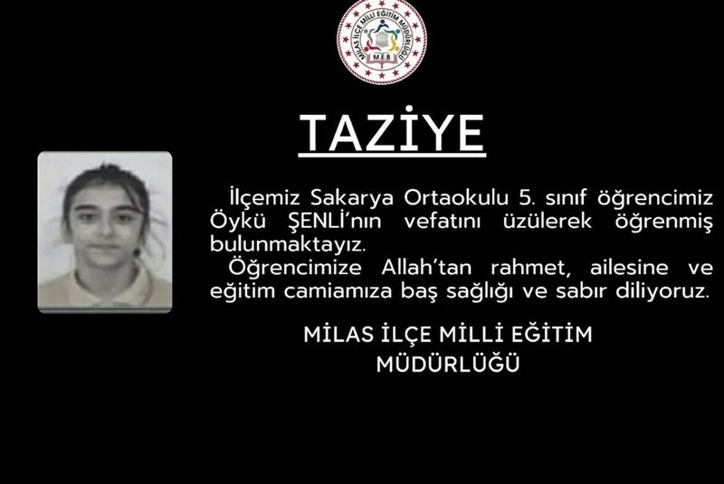 Sakarya Ortaokulu'nda 11 Yaşındaki Öykü Şenli Teneffüste Hayatını Kaybetti