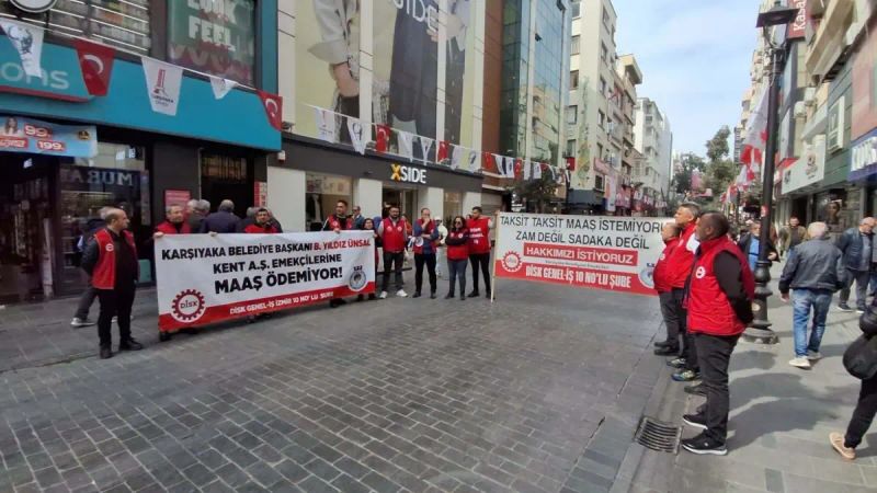 Karşıyaka İşçileri 8 Aylık Maaş Alacakları İçin Bayramlaşma Protokolünü Protesto Etti