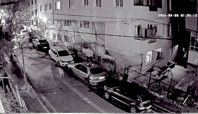 Avcılar'da Köpeklerden Kaçan Adamın Komik Kaçış Anları Güvenlik Kamerasında