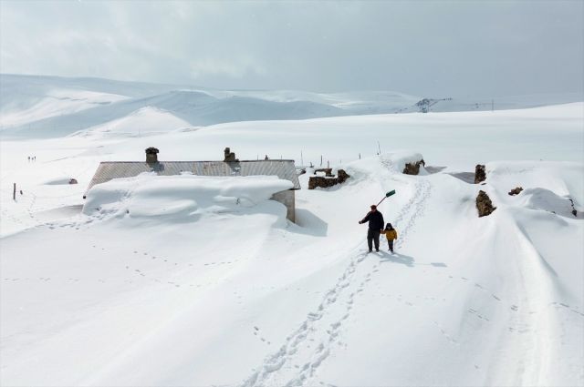 Van'daki Güllüçimen Mahallesi'nde 9 Yıldır Kar Altında Hayvancılık Mücadelesi
