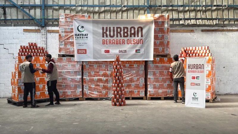 Gazze'ye 12 Bin Konserve Kurban Eti Yardımı Ulaştırıldı
