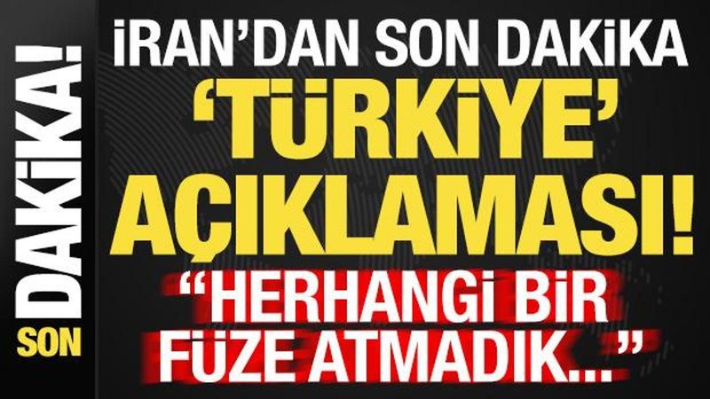 İran'dan Türkiye açıklaması: Füze atışı gerçekleştirmedik