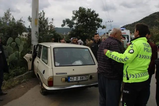 Mersin Bozyazı'da Otomobil Kazasında İki Kişi Yaralandı