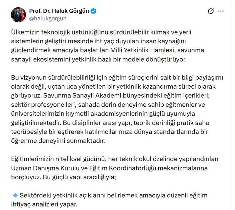 Savunma Sanayii Akademisi Eğitim İçerikleriyle Sektörel Yetkinliği Güçlendiriyor