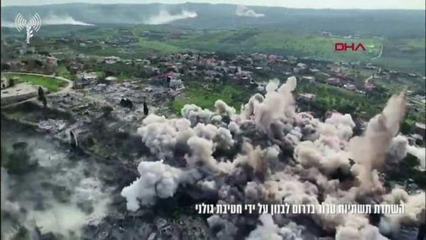 İsrail Ordusu, Lübnan'da Hizbullah'a Ait Bina ve Altyapıları Yok Etti