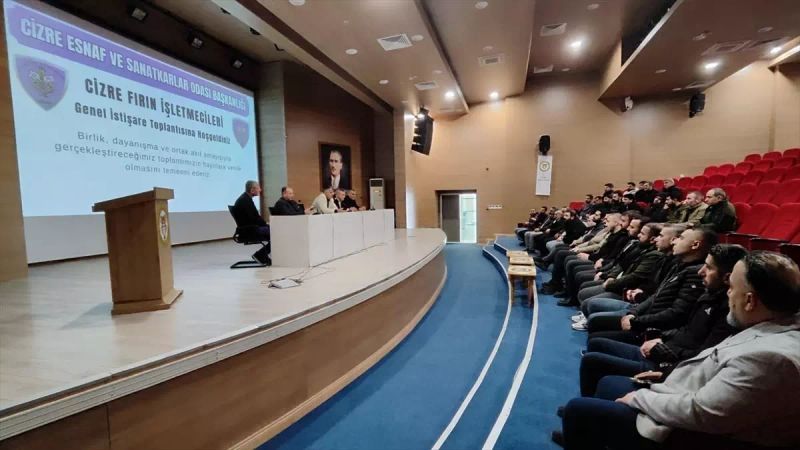 Cizre Fırıncıları Esnaf Toplantısında Hijyen ve Denetimler Konuşuldu