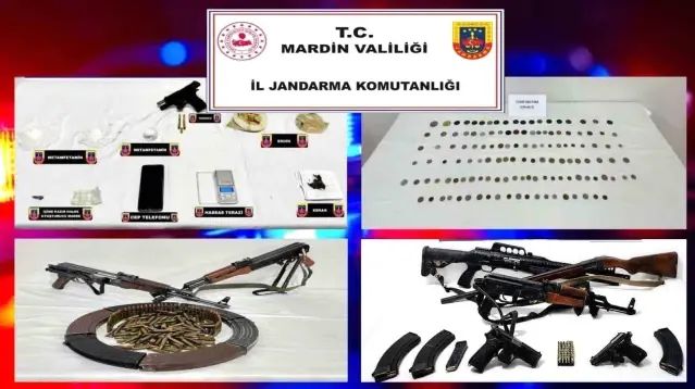 Mardin'de Silah ve Tarihi Eser Kaçakçılığına Yönelik Operasyonda 6 Kişi Gözaltında