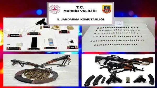Mardin'de Silah ve Tarihi Eser Kaçakçılığına Yönelik Operasyonda 6 Kişi Gözaltında
