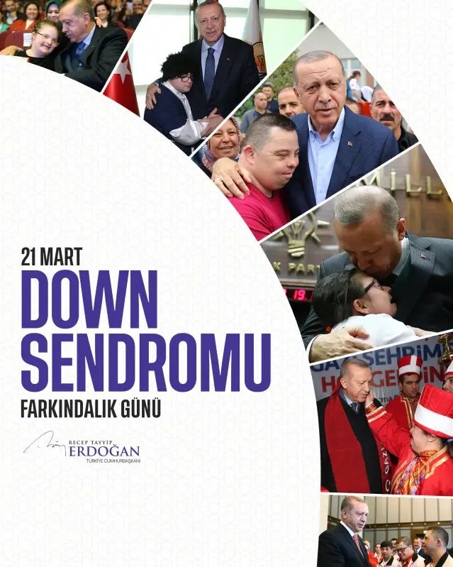 Cumhurbaşkanı Erdoğan'dan Down Sendromu Farkındalık Günü Mesajı