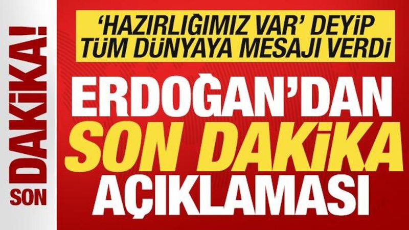 Cumhurbaşkanı Erdoğan, Güvenlik Güçlerine Destek Mesajı Verdi