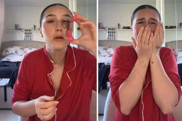 Makyaj Videosu Çekerken Kirpiklerini Kaybeden Kadın Eşinin Desteğiyle Teselli Buldu