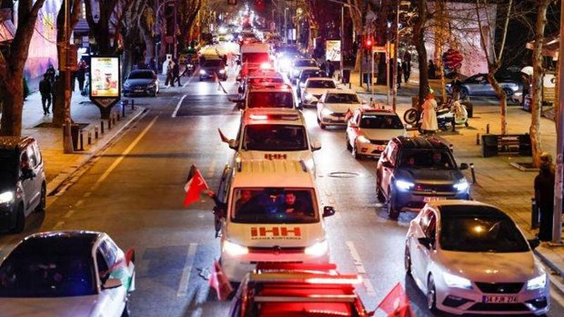 İstanbul'da Gazze'ye Destek İçin Yüzlerce Araçla Konvoy Düzenlendi