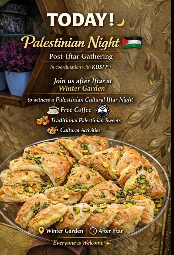 Koç Üniversitesi Öğrencileri Filistin İftarında Bir Araya Geldi