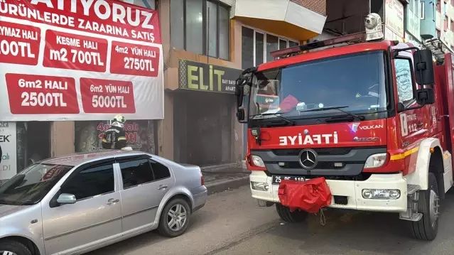 Erzurum'da Halı Mağazasında Çıkan Yangın Kontrol Altına Alındı