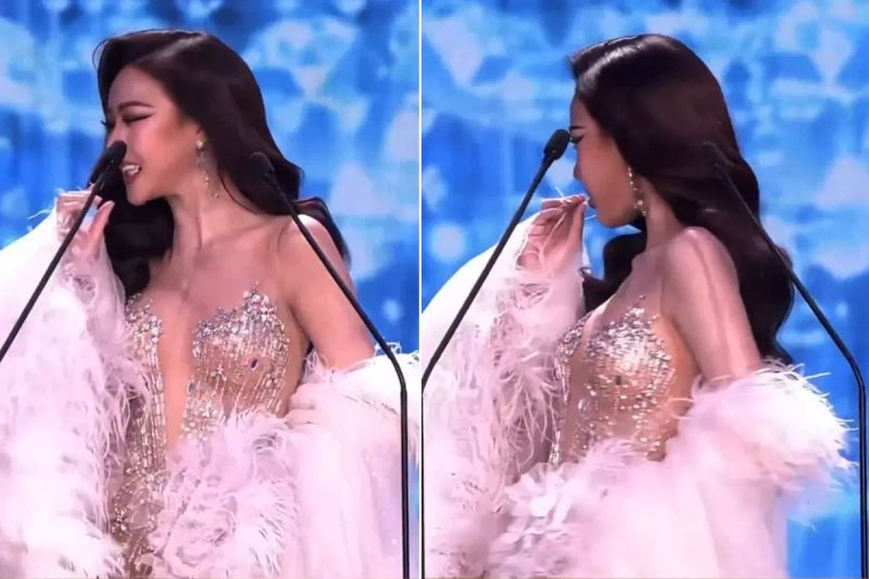 Miss Grand Thailand Yarışmasında Yarışmacının Protez Dişi Sahnede Kaydı