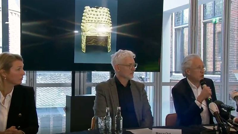 Hollanda'da Çalınan 2.500 Yıllık Altın Miğfer Bulundu