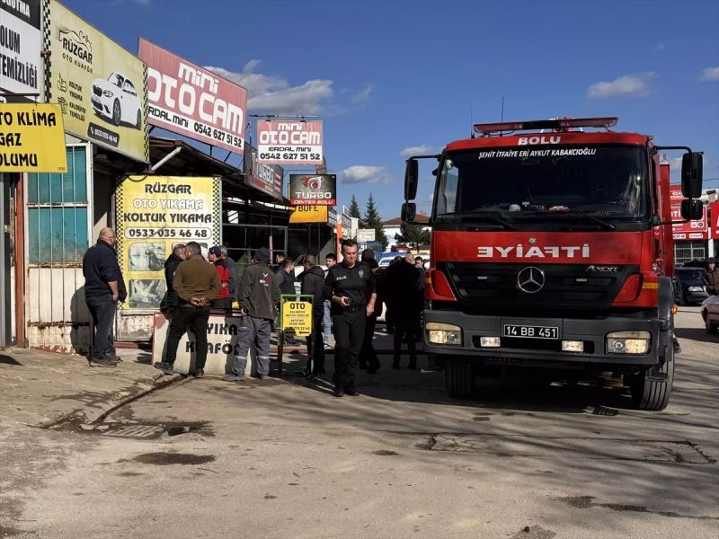 Bolu'da Oto Yıkama Dükkanında Çıkan Yangın Kontrol Altına Alındı