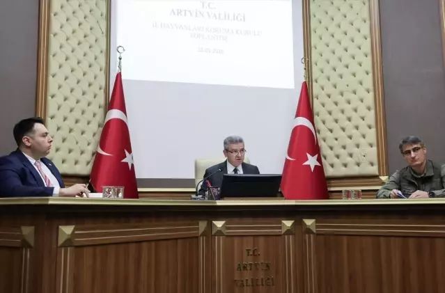 Artvin'de Hayvan Koruma Kurulu Vali Turan Ergün Başkanlığında Toplandı
